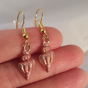 Kristy's Jewels Jewelry - Gold PinkConch Seashell on Hypoallergenic Hooks! Kristy's Jewels Jewelry - Gold PinkConch Seashell on Hypoallergenic Hooks!